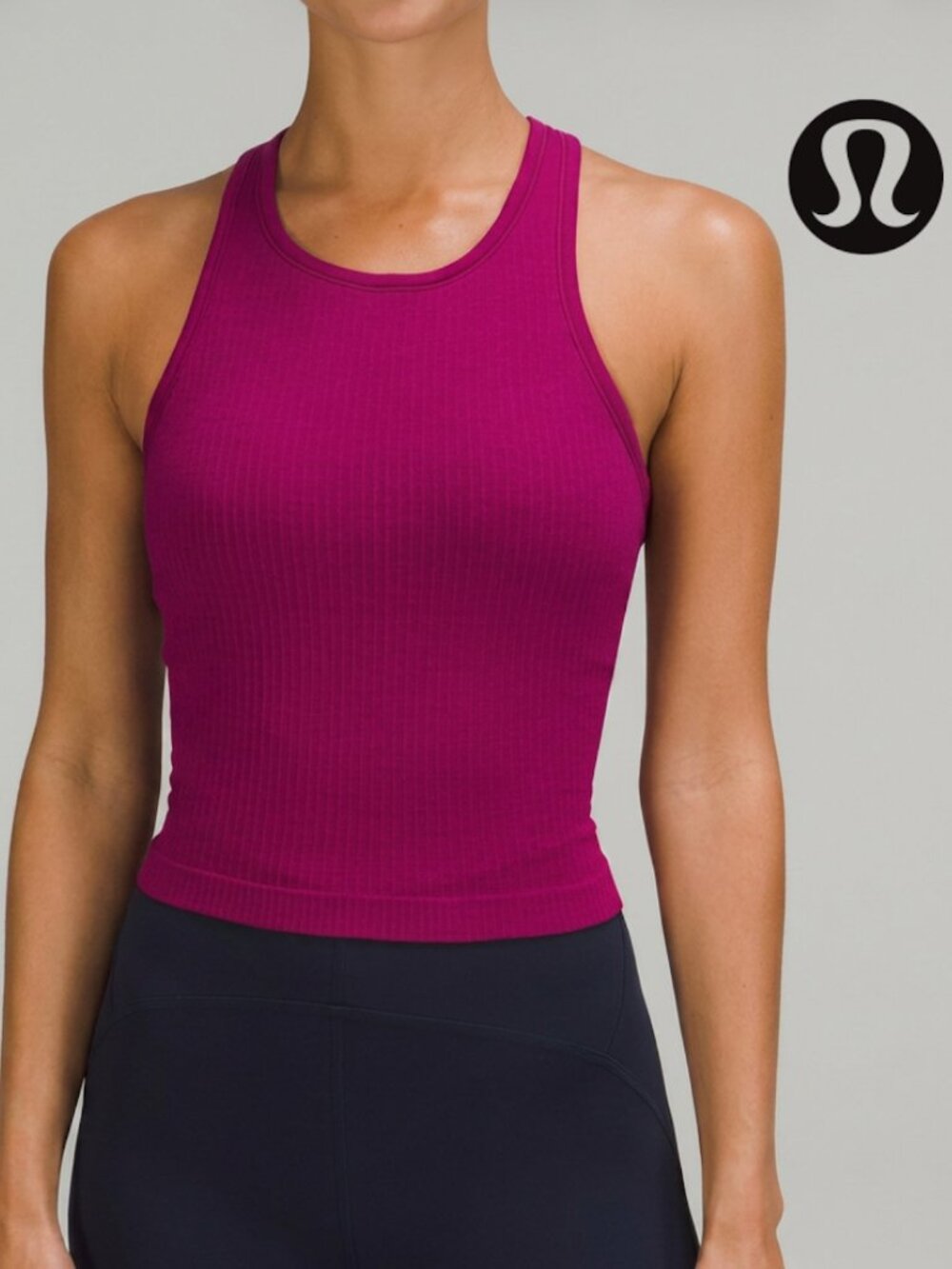 Lululemon Ebb to Street Crop Tank Pink